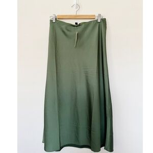 J. Crew Green Midi Skirt
